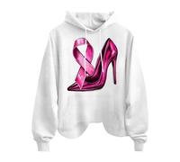 Veste Rose Femme Xxl Pyjama Anime Manga Femme Sweat à capuche à manches longues pour femmes, Anti-Cancer du sein et talons hauts imprimés, mode Veste Rose Femme Xxl Pyjama Anime Manga Femme (White, M)