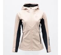 Veste Rose Poudrée Softshell Ajustée À Capuche Poches Zippées Noires Femme Rossignol