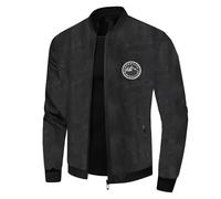 Veste Running Homme - Veste D'Extérieur Décontractée Légère Confortable Ample Style Aviateur Streetwear Moderne À La Mode pour Un Usage Quotidien (Black XL)