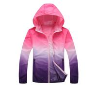 Veste Running Impermeable Veste de pluie solide pour femmes, grande taille, à capuche, coupe-vent, manteau ample, imperméable, sac de rangement à Poncho Impermeable Camouflage (Hot Pink, XL)