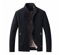 Veste Saharienne Homme - Veste de Mode Automne et Hiver pour Hommes décontracté col Montant Haut Plus Velours épais Coton lavé Manteau Veste Polaire Homme Capuche