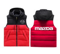 Veste Sans Manche Homme Maz-da, Sans Manche Entièrement Zippée, Loisirs Outdoor Slim Fit Sélection de Modèles, light(Red,XXL)