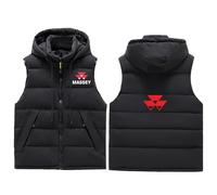 Veste Sans Manche MAS-SEY FER-GUSON, Taille Hiver Doudoune, Gilets de Transition pour le Golf Équitation, Gilet(Black,XL)