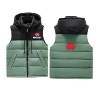 Veste Sans Manche MAS-SEY FER-GUSON, Taille Hiver Doudoune, Gilets de Transition pour le Golf Équitation, Gilet(Green,3XL)