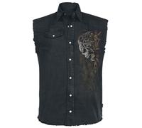 Veste Sans Manches de Spiral - Diesel Punk - L à 4XL - pour Homme - noir XXL