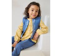 Veste Sans Manches Enfant En Chambray Camila Bleu 4A