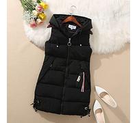 Veste sans manches, gilet à capuche longue chaud rembourré Steppweste ultraléger manteau d'hiver sans manches pour femme bureau sport en plein air gilet matelassé