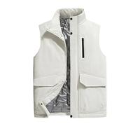 Veste sans Manches Homme Chaud Veste Thermique, Vestes sans Capuche Fermeture Éclair Gilets Blouson Automne Et Hiver Chaud Manteau Ultra Légère Mode Et Simple Décontracté pour Tous Les Jours