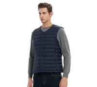 Veste sans Manches Homme Gilet Multipoches, Blouson Hiver Chaude Coupe-Vent Ultra-Léger Manteaux sans Manches Col Montant Zippé Matelassé Rembourrée Casual Décontracté Outdoor Épais
