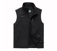 Veste sans manches pour homme Gilet en Jean de voyage plein air poche Casual Gilets Pull Tricoté Débardeurs Soirée Disco Cérémonie Fête
