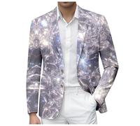 Veste Scintillante imprimée pour Mariage soirée et Formels Costume Carnaval Homme à col à Revers élégant et Confortable pour Tenue de soirée Veste Smoking Carnaval Homme galas MM2025-3