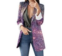 Veste Sequins Femme Velours Noire Chic Officier Perfecto Ceremonie Chemisier Beige Suédine Ensemble Et Elegant Tailleur Pantalon Noir Blazer Tailleurs-Jupes Mi Saison pour Mariage Surdimensionné Robe