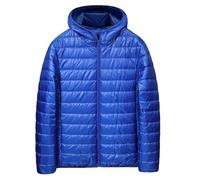 Veste Snowboard Homme Moto Trois Quart Zippé Cycliste Duvet Thermique Cuir Polaires Chantier Randonnée Zippée Grand Froid Parka Tres Chaude Winter Mi-Long Doudoune Ado Bleu Royal 3XL