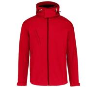Veste Softshell À Capuche Amovible - Homme - K413 - Rouge