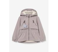 Veste softshell à capuche fille coupe-vent et déperlante MATALGEA MINI A TURE mauve 7A
