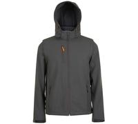 Veste Softshell À Capuche - Manches Amovibles - 01647 - Gris