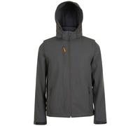 Veste Softshell À Capuche - Manches Amovibles - 01647 - Gris