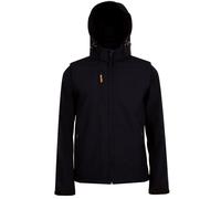 Veste Softshell À Capuche - Manches Amovibles - 01647 - Noir