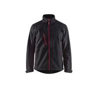 Veste Softshell coupe-vent 100% polyester 49502516-Noir/Rouge-XS