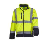 Veste Softshell De S?Curit? Hvk09 - Jaune Fluo Bas Bleu