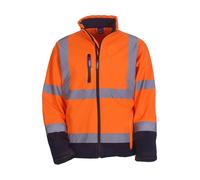 Veste Softshell De Sécurité Hvk09 - Orange Fluo Bas Bleu