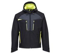 Portwest Veste Softshell DX4 (DX474) Tissu contrastant intérieur, capuche Noir Taille S