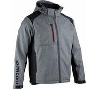Facom Veste softshell TRIAL FXWW2020E bicolore Noir/Gris à capuche amovible Taille XXL