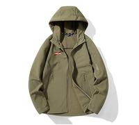 Veste Softshell Fleece Imperméable et Coupe-Vent pour Can-am, Veste Outdoor à Capuche pour Randonnée, Veste Thermiquement Doublée Automne et Hiver, Manteau Pluie avec Capuche,Green men-xx_l