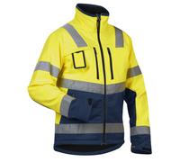 Blakläder 490025173389M High Vis Softshell Veste classe 2 Taille M Jaune/Marine Bleu