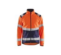 Blakläder Blakläder Blouson de signalisation softshell, orange / bleu marine, Taille unisexe: M Quantité:1