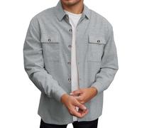 Veste Softshell Homme,Veste En Tricot DéContractéE, éLéGante, Couleur Unie, BoutonnéE, Manches Longues, Ouverte Sur Le Devant, Avec Poches, VêTement D'ExtéRieur LéGer Et Confortable (Grey, Xxl)