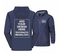 Veste softshell imperméable et personnalisée homme manteau de cyclisme de course coupe-vent grande taille avec logo texte photo vêtements de travail vêtements d'extérieur, navy-x_l
