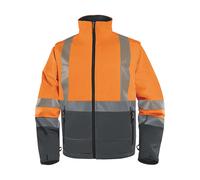 Veste Softshell imperméable haute visibilité 2 en 1 Delta Plus orange/gris, taille XL