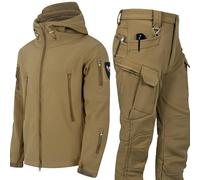 Veste softshell imperméable pour homme - Motif camouflage - Idéal pour les combats d'hiver et les activités de plein air