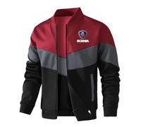 Veste Softshell Imperméable Pour SCA.nia, classique décontractée printemps automne légère, Pour le camping, la randonnée - Respirante, Homme(Red,L)