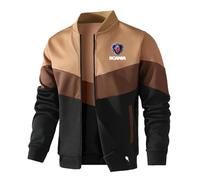 Veste Softshell Imperméable Pour SCA.nia, classique décontractée printemps automne légère, Pour le camping, la randonnée - Respirante, Homme(Brown,S)