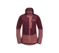 Veste softshell JACK WOLSKIN ALPSPITZE HOODY (Dark Maroon) Femme S