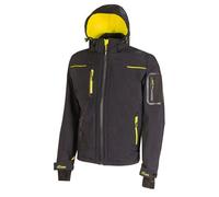 Veste Softshell Manches Longues - Femme - Upfu187l - Noir Et Jaune