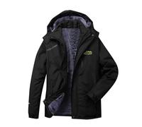 Veste softshell pour homme - Imperméable - Avec capuche - Doublure polaire - Coupe-vent - Parka de pluie décontractée - Veste de mi-saison - Veste d'extérieur - Fermeture éclair - Veste polaire