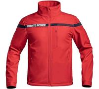 A10 Equipment Veste softshell Sécu-One sécurité incendie rouge