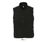 Sol's Gilet polaire Norway - mixte sans manche, col montant doublé, anti-bouloche - Noir L