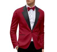 Veste sportive moderne pour homme - Blazer de marié - Coupe ajustée - 1 bouton - Veste de costume légère - Veste de costume classique avec poches - Veste d'hiver - Veste de sport pour homme - Pour