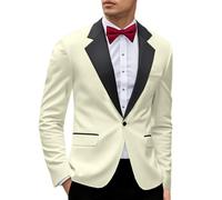 Veste sportive moderne pour homme - Blazer de marié - Coupe ajustée - 1 bouton - Veste de costume légère - Veste de costume classique avec poches - Veste d'hiver - Veste de sport pour homme - Pour