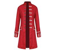Veste Steampunk Homme à Col Montant Manteau Gothique Grande Taille Blouson Médiévale Vintage Halloween Costume Cour Renaissance Victorienne Carnaval Cosplay Retro Classique Base Manteaus