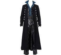Veste Steampunk Homme Vintage Tailcoat Manteau Médiéval Vestes Victorienne Manteau Renaissance Veste Costume en Queue De Pie Longue Steampunk Uniforme Cosplay Tailcoat Costume Médiéval d'halloween