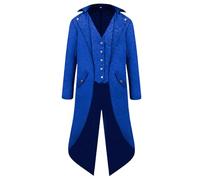 Veste steampunk pour homme, jacquard, rétro, gothique, Tuxedo, pour homme, blanche, Renaissance, Cour victorienne, Tuxedo, avec boutons, tendance, pirate, vampire, costume de cosplay, classique