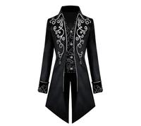 Veste steampunk pour homme - Manteau gothique vintage de pirate victorien de la Renaissance - Costume rétro pour cosplay, événement, fête, bal masqué, festival, photographie et cérémonie (taille J)
