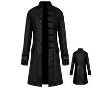 Veste Steampunk Veste Gothique Costume de renaissance médiévale Men Jacquard Tail de couture formelle victorien Halloween Tuxedo Coats, M
