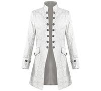 Veste Steampunk Victorien Homme Manteau Costume en Queue De Pie Longue Steampunk Uniforme Cosplay Tailcoat pour Hommes Costume Party Outwear Partie Vêtements Halloween Costume Médiéval Adulte