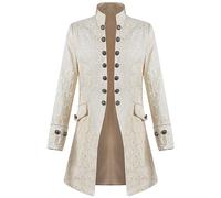 Veste Steampunk Victorien Homme Manteau Costume en Queue De Pie Longue Steampunk Uniforme Cosplay Tailcoat pour Hommes Costume Party Outwear Partie Vêtements Halloween Costume Médiéval Adulte